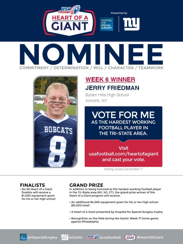 Vote for Armonk’s Jerry Friedman