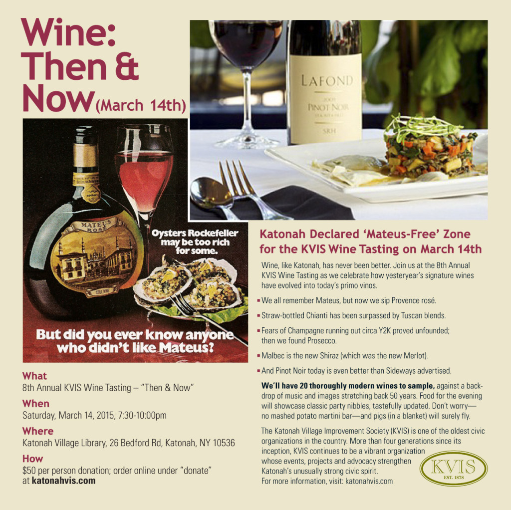 8th Annual KVIS Wine Tasting – “Then & Now”