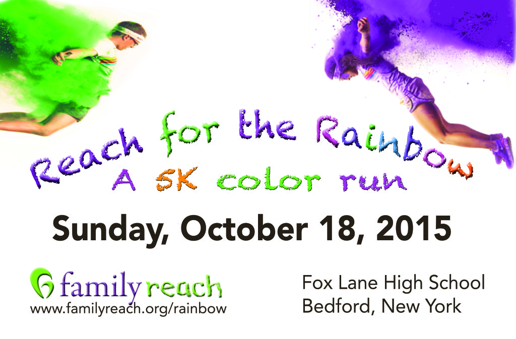 Reach for the Rainbow Color Run on October 18th to Benefit Family Reach