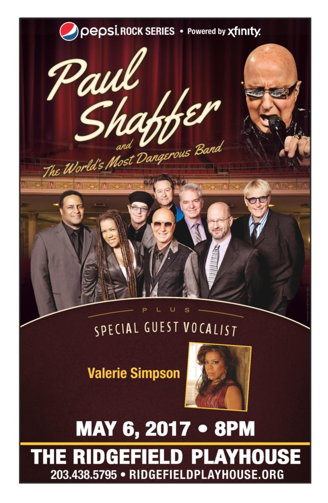 Paul Shaffer & The World’s Most Dangerous Band Saturday, May 6, at Ridgefield Playhouse