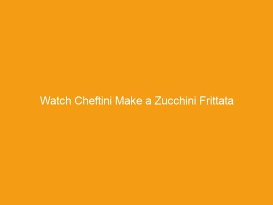 Watch Cheftini Make a Zucchini Frittata