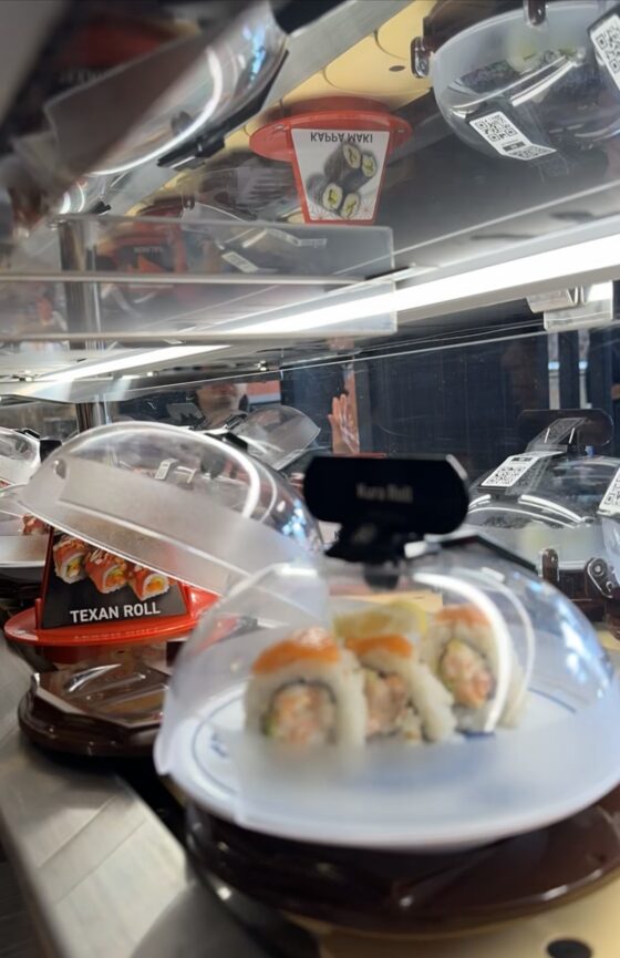 Sushi on Conveyor belt at Kura Sushi SCarsdale