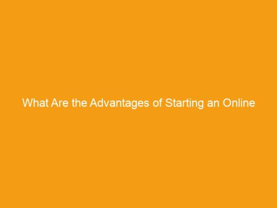 What Are the Advantages of Starting an Online Business?