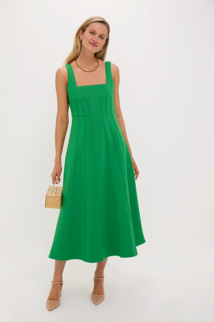 Lawn Green Double Knit Jersey Julietta Dress