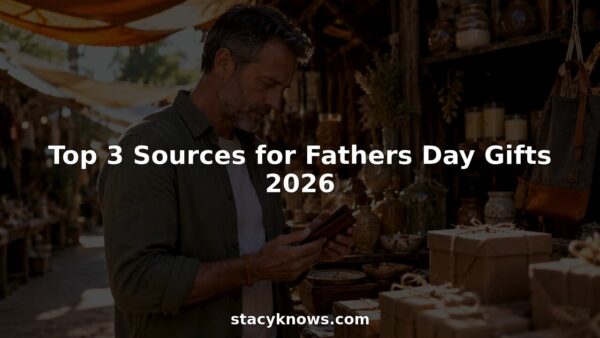 Man inspecting wallet as Father’s Day gift in boutique