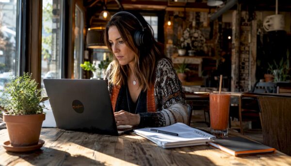 Entertainment journalist working in newsroom