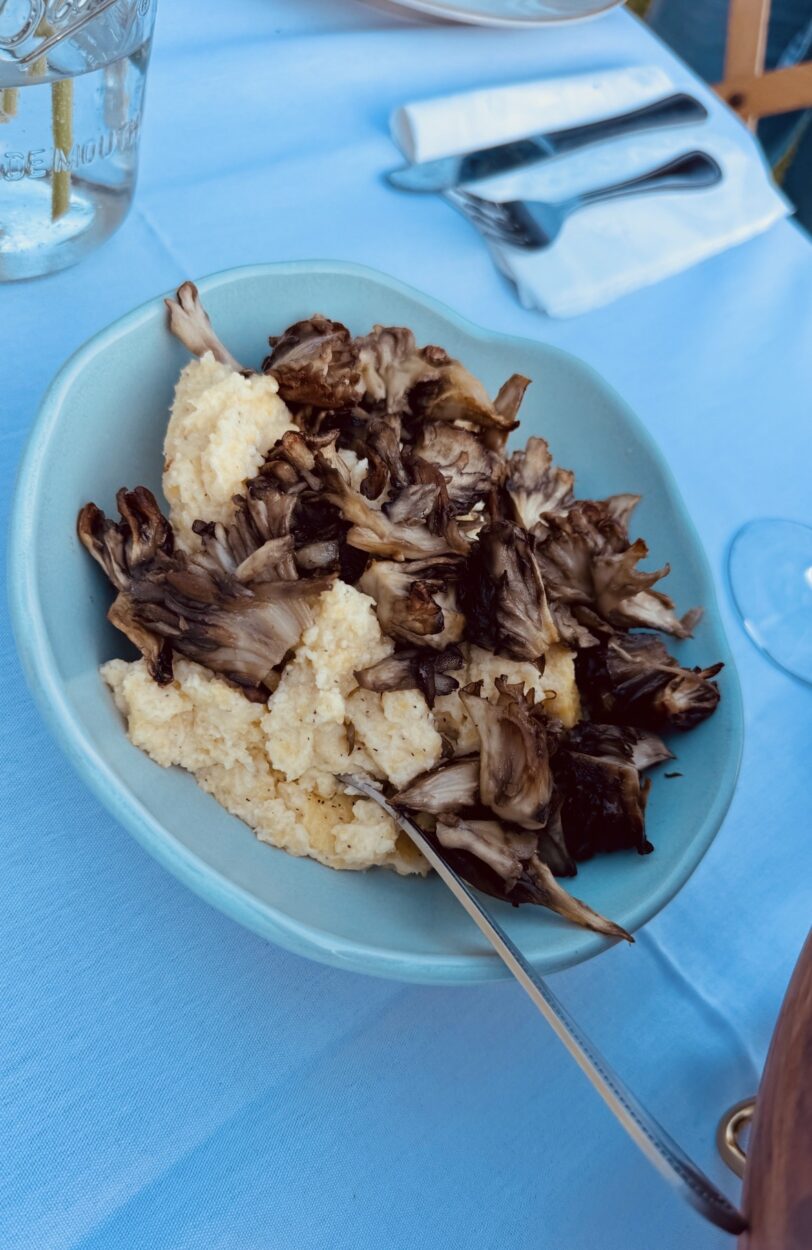  Creamy polenta with mushrooms served at The Farm at Cabbage Hill.