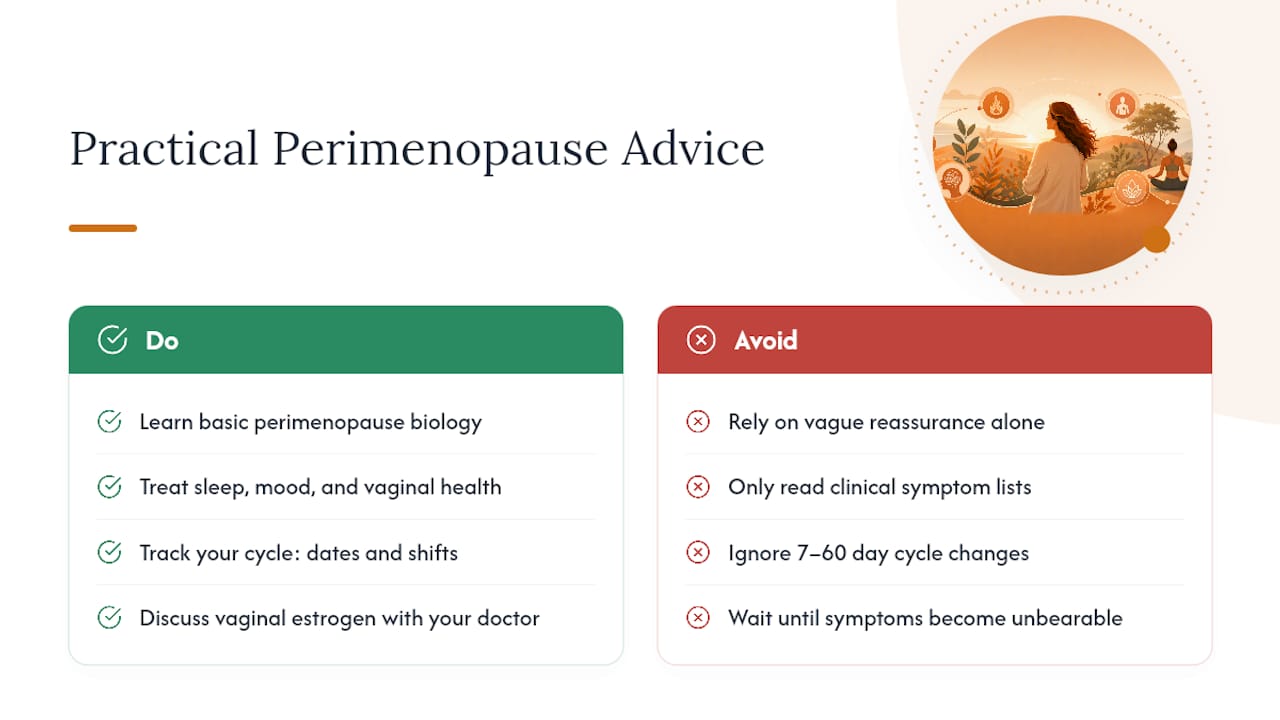 The Real Problem With Most Perimenopause Advice — overview diagram