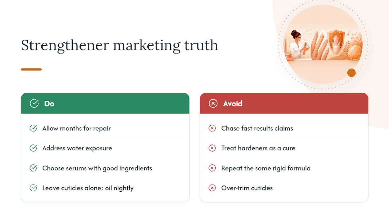 The Uncomfortable Truth About "Nail Strengthener" Marketing — overview diagram