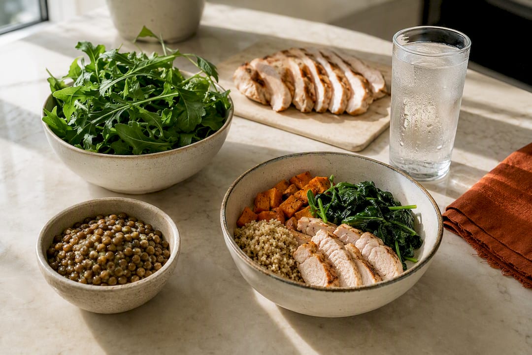 Recovery foods and water after exercise