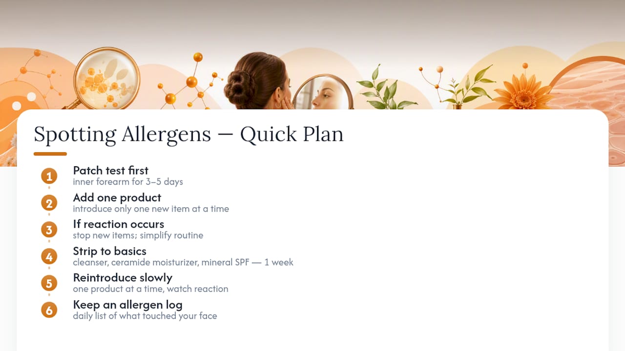 How Do You Spot Skincare Allergens and Irritants? — overview diagram