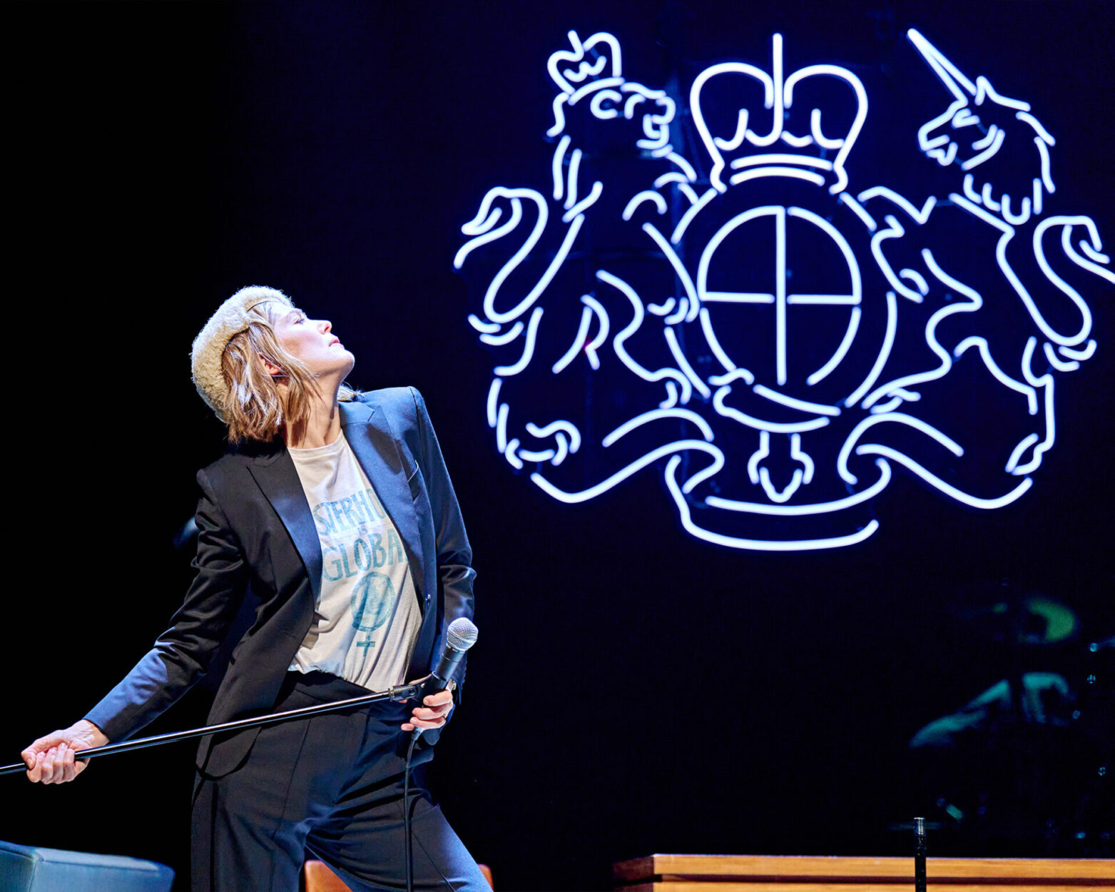 Rosamund Pike performing onstage in INTER ALIA