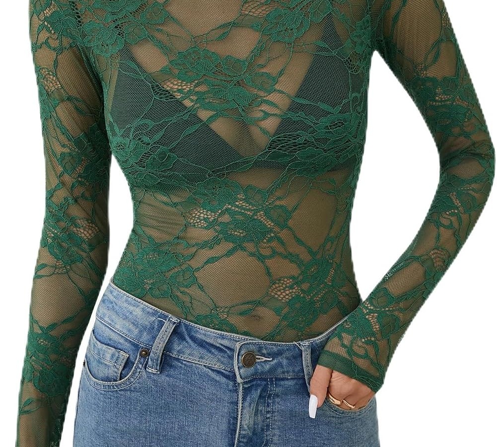 Holiday lace look
