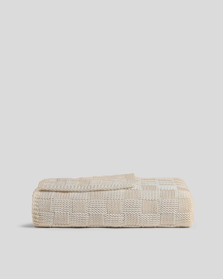 A Chunky Basketweave Throw