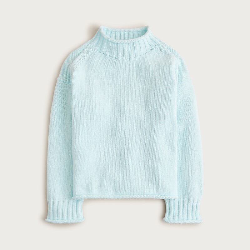 J.Crew 2025 Rollneck sweater in sheer blue