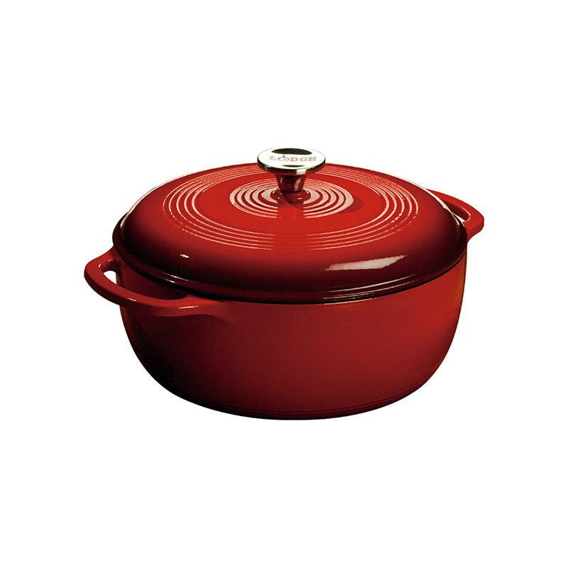Lodge Essential Enamel Cast Iron Dutch Oven, 6 Quart