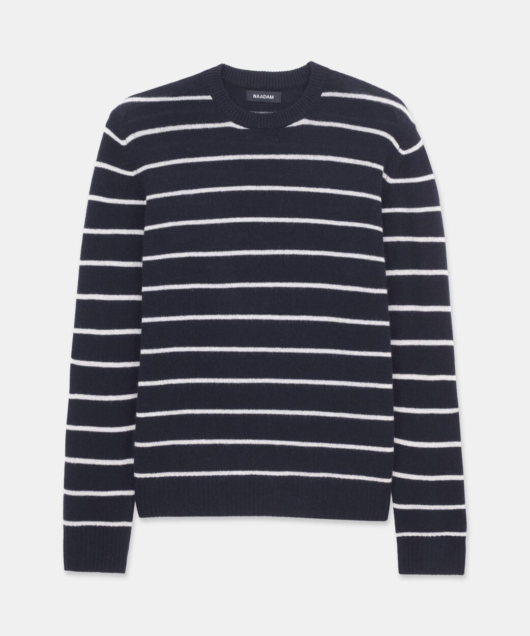 NAADAM Lightweight Cashmere Striped Crewneck