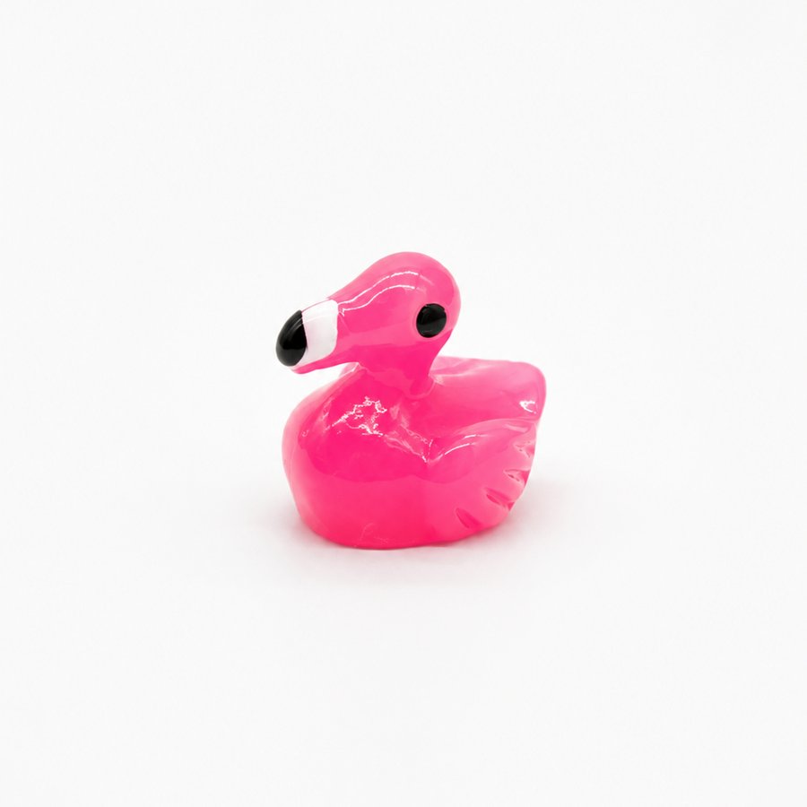 Pink flamingo mahjong trinket