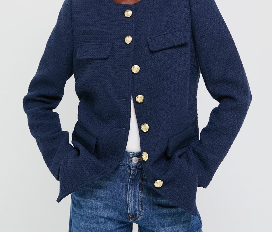 Navy Tweed Jennings Jacket