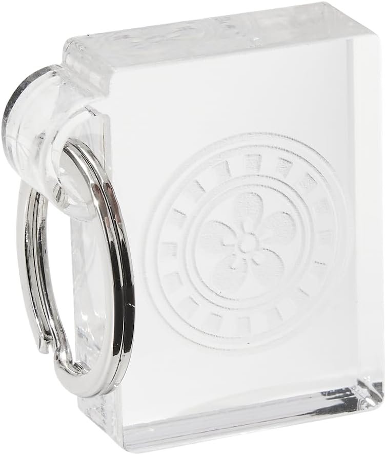Clear acrylic mahjong tile bag charm